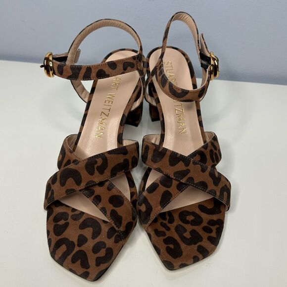 Leopard Print Block Heel Sandals - Picture 9 of 9